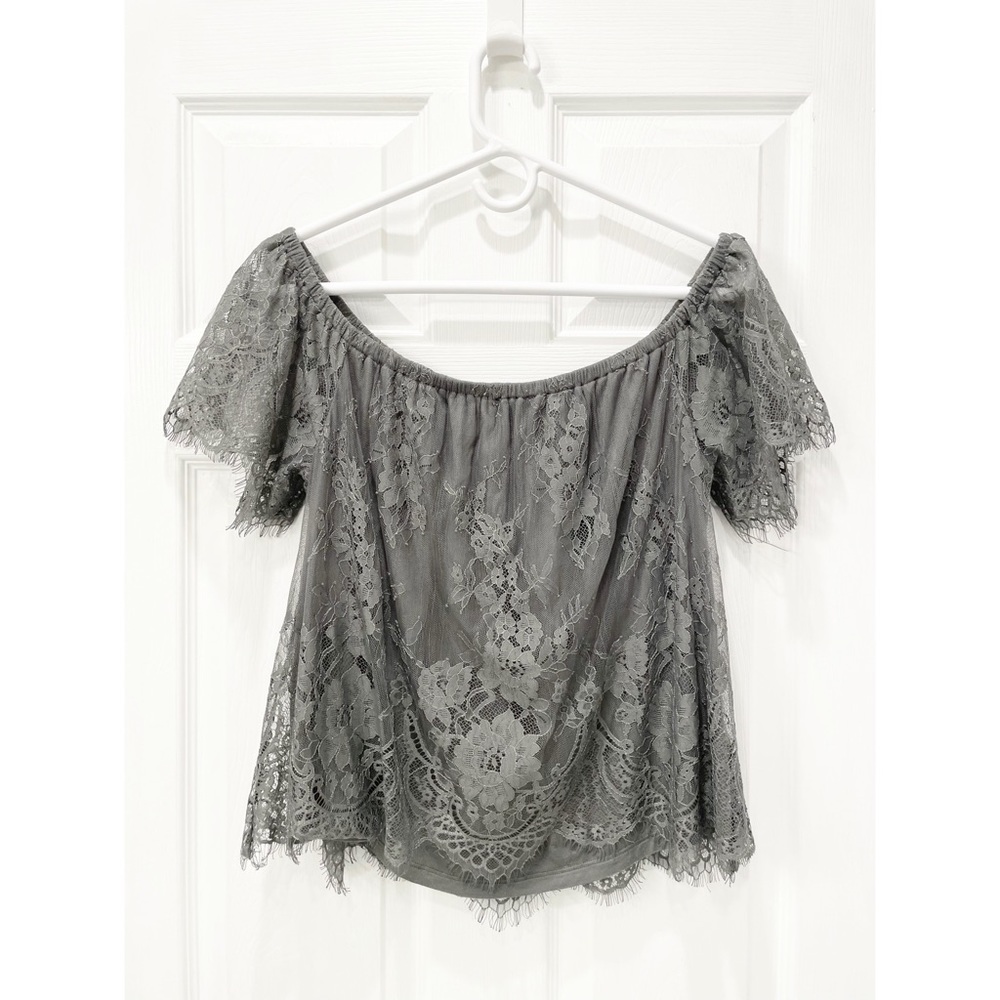American Eagle Outfitters Lace Off The Shoulder Top